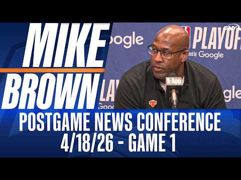 Mike Brown reacts to the Knicks' Game 1 win over Atlanta