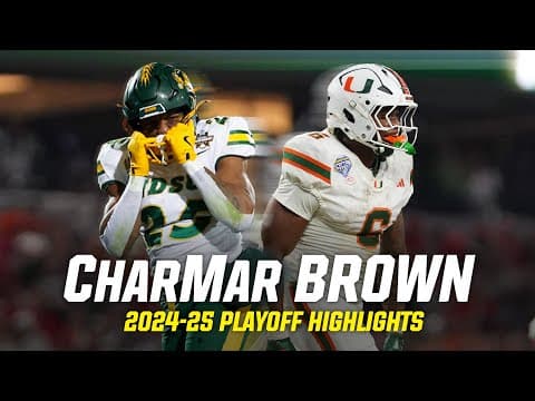 CharMar Brown's FCS playoff highlights at NDSU (National Champion)