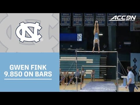 UNC Senior Gwen Fink's 9.850 On Bars Takes The Top Spot