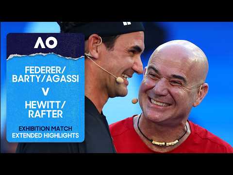 Federer/Barty/Agassi v Hewitt/Rafter Extended Highlights | Australian Open 2026