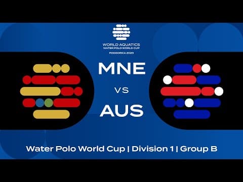 LIVE | Montenegro vs Australia | Water Polo World Cup 2023 | Group B