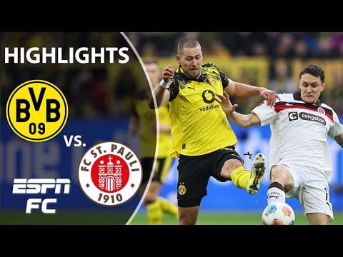 CONTROVERSIAL FINISH 😱 Borussia Dortmund vs. FC St. Pauli | Bundesliga Highlights | ESPN FC