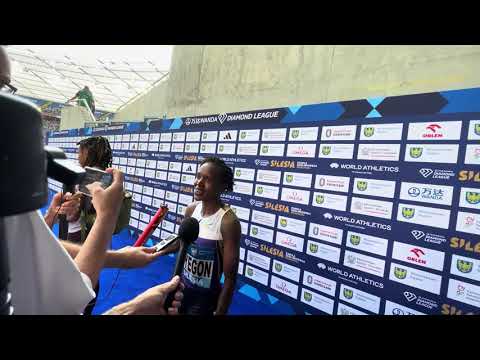 Faith Kipyegon After Running 8:07.04 For Second Fastest 3000m In History At Silesia Diamond League