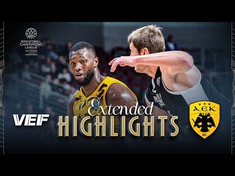VEF Riga v AEK BC | Full Game Highlights | #BasketballCL 2025-26