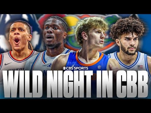 WILD CBB Tuesday Night Slate: No. 5 UConn vs No. 21 Kansas, No. 15 Florida vs No. 4 Duke & MORE