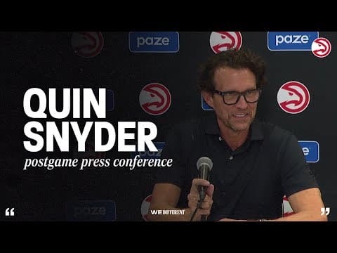 Hawks vs. 76ers Postgame Press Conference: Quin Snyder