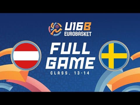 LIVE - Austria v Sweden | FIBA U16 Women's EuroBasket 2025 Div B | Classification 13-14