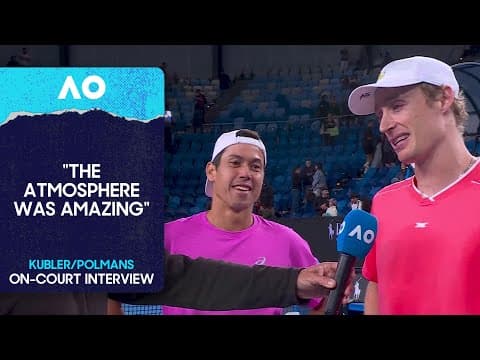 Kubler/Polmans On-Court Interview | Australian Open 2026 First Round