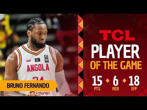 Bruno Fernando (15 PTS) helps save the day! ANG 🇦🇴 outlast CMR to barge into #AfroBasket 2025 Final