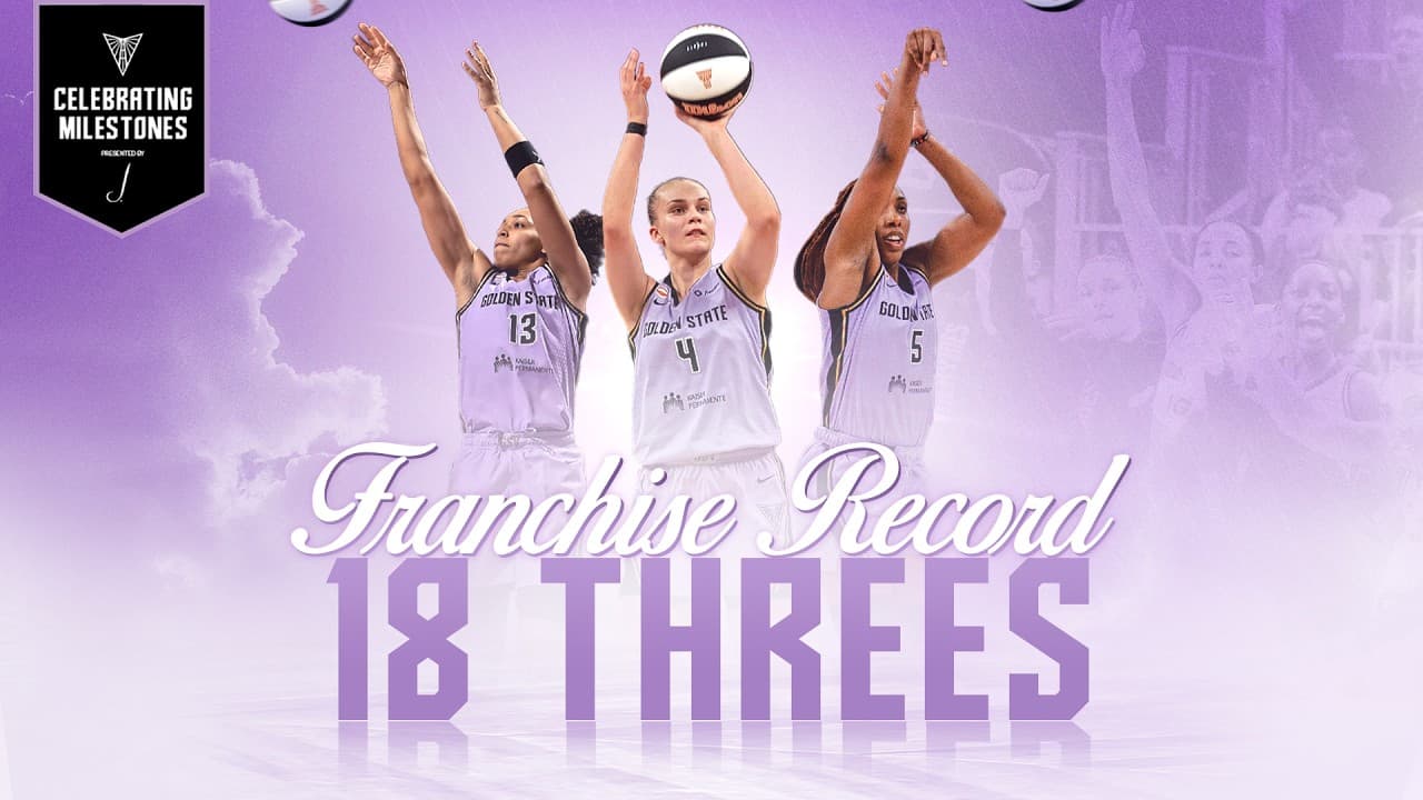 Golden State Valkyries FRANCHISE RECORD 18 THREES