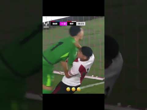 He crashed into the goalkeeper