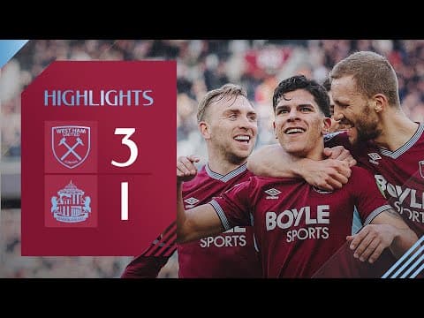 Fernandes' Stunner Seals Three-Goal Win 🤩 | West Ham 3-1 Sunderland | Premier League Highlights