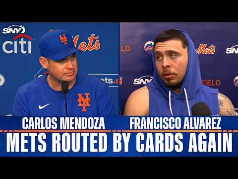 Carlos Mendoza and Francisco Alvarez discuss David Peterson's rough outing in Mets loss
