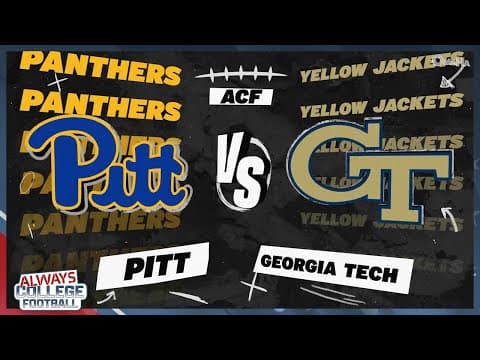 ACC's BEST FACEOFF OF THE YEAR 🔥 Pittsburgh vs. Georgia Tech PREVIEW 🔮 | Always College Football