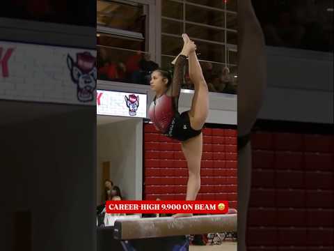ADDIE. TACKETT. 🔥#ncstate #ncstatewolfpack #ncaagymnastics #gymnast #gymnasticsbeam #collegesports