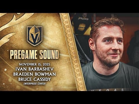 🎥 PREGAME SOUND: Barbashev, Bowman & Cassidy