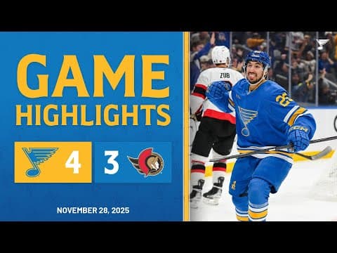 Game Highlights: Blues 4, Senators 3