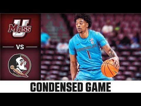 UMass vs. Florida State Condensed Game | 2025-26 ACC Men's Basketball