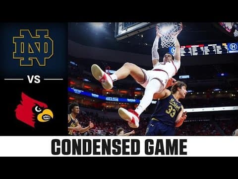 Notre Dame vs. Louisville Condensed Game | 2025-26 ACC Men's Basketball