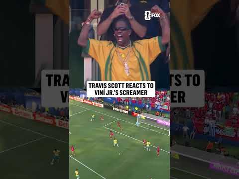 Travis Scott was loving that goal from Vini jr