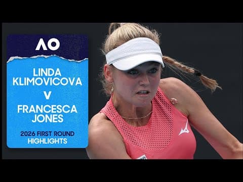 Linda Klimovicova v Francesca Jones Highlights | Australian Open 2026 First Round