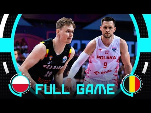 Group Phase | Poland v Belgium | Full Basketball Game | FIBA EuroBasket 2025