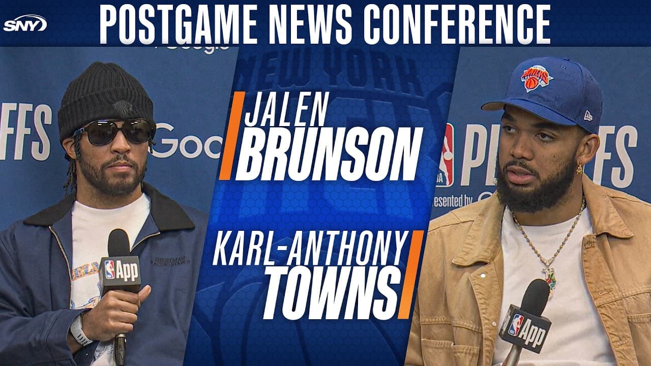 Karl-Anthony Towns and Jalen Brunson on Knicks prepping for a different 76ers team in Game 2
