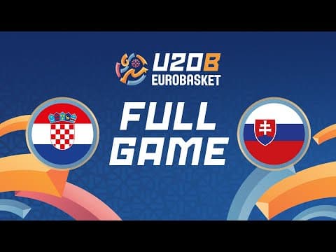 LIVE - Croatia v Slovakia | FIBA U20 Women's EuroBasket 2025 Division B | Qualifying Round