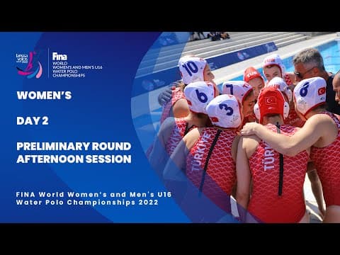 Day 2 PRELIMINARY ROUND 1 | Afternoon Session | Women's  U16 Water Polo Championships 2022