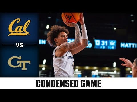 Cal vs. Georgia Tech Condensed Game | 2025-26 ACC Women's Basketball