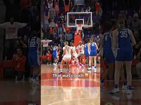 She was hyped 🔥 #clemson #accbasketball #collegebasketball