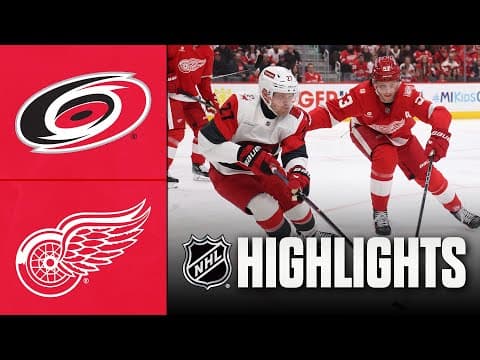 Hurricanes vs. Red Wings | NHL Highlights | January 12, 2026