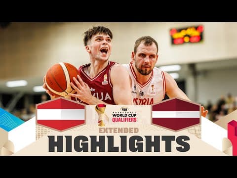 Austria 🇦🇹 v Latvia 🇱🇻 | Extended Highlights | FIBA Basketball World Cup 2027 European Qualifiers