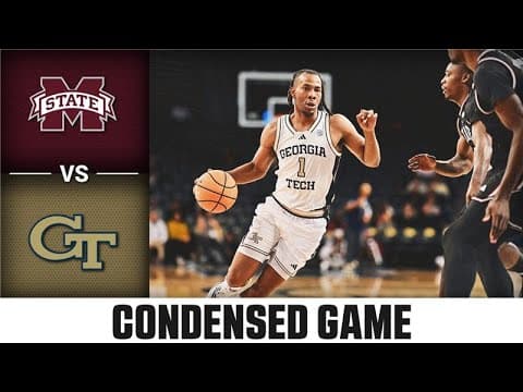 Mississippi State vs. Georgia Tech Condensed Game | 2025-26 ACC Men's Basketball