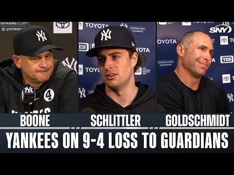 Aaron Boone, Cam Schlittler and Paul Goldschmidt on 9-4 loss to Guardians