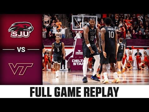 Saint Joseph's vs. Virginia Tech Full Game Replay | 2025-26 ACC Men's Basketball