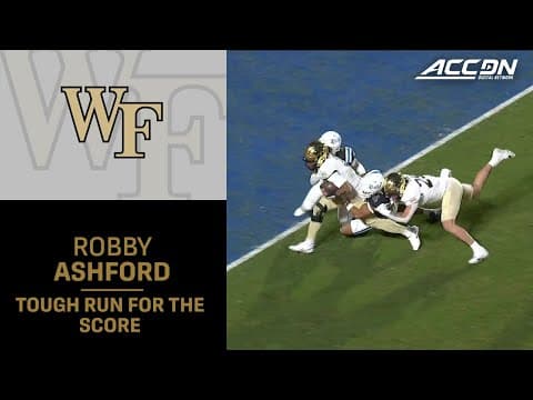 Wake Forest QB Robby Ashford Drags Tacklers On The TD Run