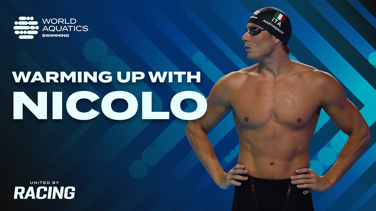 Have you ever wondered how swimmers warm up: Nicolo Martinenghi is here to you show you! 💪