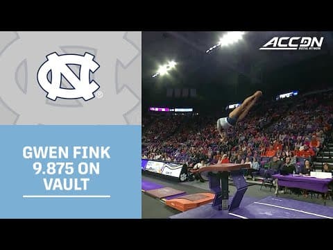 North Carolina's Gwen Fink Ties For First With A 9.875 On Vault