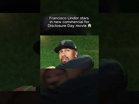 Francisco Lindor starred in a commercial for Steven Spielberg’s new movie Disclosure Day 😱