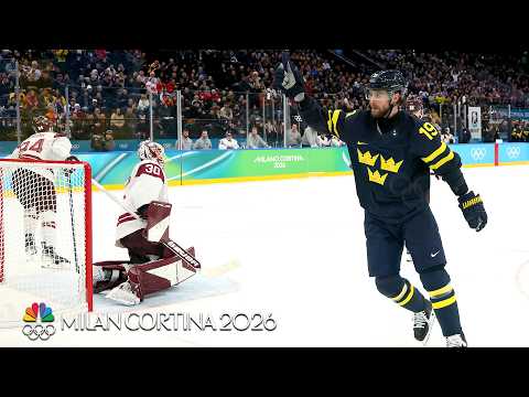 Sweden hockey secures quarterfinal berth with win over Latvia | Winter Olympics 2026 | NBC Sports