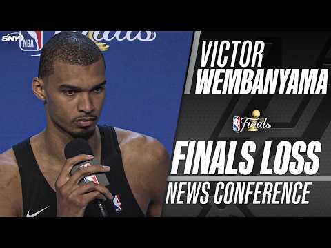 Victor Wembanyama reacts to NBA Finals loss to the Knicks