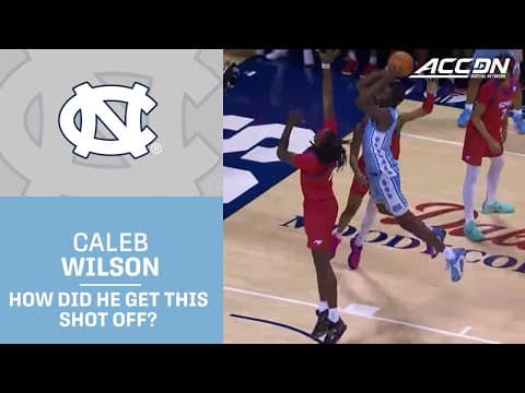 How Did Caleb Wilson Get This Shot Off For UNC?