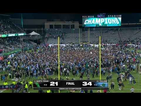 Tulane fans STORM THE FIELD after the Green Wave win the AAC Championship | ESPN College Football