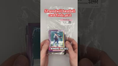 baseball cards at Goodwill for $2, any treasures? #twinbirdbreaks #baseballcards #topps #goodwill
