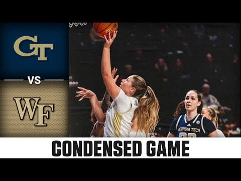 Georgia Tech vs. Wake Forest Condensed Game| 2025-26 ACC Women's Basketball