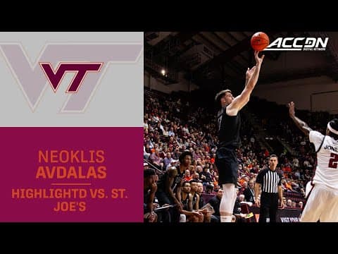 Virginia Tech's Neoklis Avdalas An All-Around Playmaker In Victory