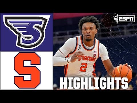 Stonehill Skyhawks vs. Syracuse Orange | Full Game Highlights | ESPN College Basketball
