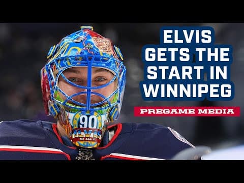 Elvis Set to Start in Net Tonight in Winnipeg, Blue Jackets @ Jets 😤 | Pregame Media