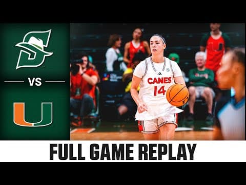 Stetson vs. Miami Full Game Replay | 2025-26 ACC Women's Basketball